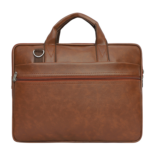 PU Leather Slim Satchel Laptop Bag