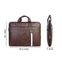 Tan Laptoop File Messenger Bag