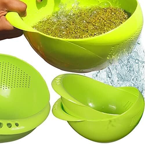 VIRGIN RICE BOWL DURABLE PLASTIC STRAINER (0081)
