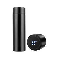 LED Temperature Display Water Bottle - Durable Plastic, Customized Size, Variety of Colors | Personalizable Engraving, Hot & Cold Beverage Suitable