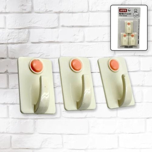PVC White Adhesive Transparent Heavy Duty Wall Hook at Rs 23/piece in  Ahmedabad