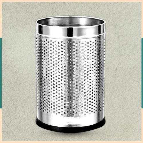 8x12 Inch Ss Perforated Dustbin Application: Office