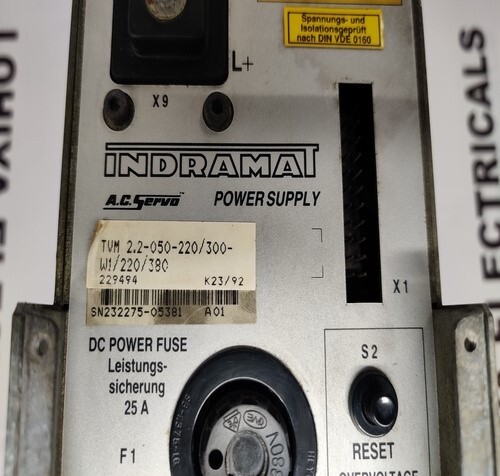INDRAMAT TVM2.2-050-220/300-W1/220/380 POWER SUPPLY