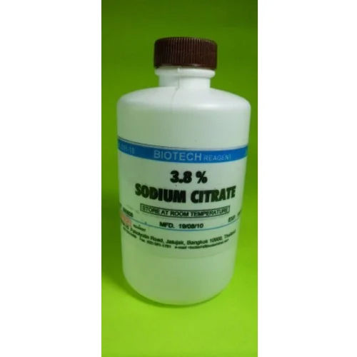 Sodium Citrate Solution 3.8% 500 Ml Grade: Lr Grade