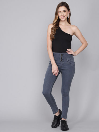 M Moddy 234Grey Women Slim Fit Stretchable Grey Jean