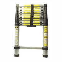 Aluminium Telescopic Ladder - Height Adjustable 6, 8, 10, 12 Feet | Lightweight, Portable, Foldable, Ideal For Home Maintenance And Commercial Use