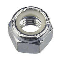 Mild Steel Nylon Lock Nut - Chrome Plated Steel, Round Head Design, Silver Color | Durable Hardware Fitting For Industrial And Automotive Use