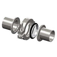 Vacuum Flanges - Stainless Steel, Industrial Grade | Round Shape, Silver Color, Durable Design