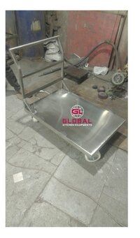 Ss Commercial Kitchen Trolley - Stainless Steel, 30"x24"x30" (lxwxh) | Customized For Restaurants And Hotels, Modern Design