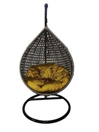 Garden Swing Chair Hammock - Poly Nylon & Iron Frame, 39 Inch Width | All Weather Support, Indoor & Outdoor Usage, Luxury Comfort, Durable, Uv Resistant