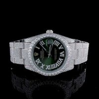 Real Diamonds Round Men's Moissanite Diamond Studded Watch With Fabulous - Diamond Carat Weight: 33.35 Carat
