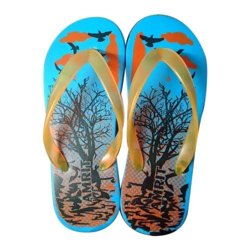 Kids Blue Printed Slippers - Color: Different Available