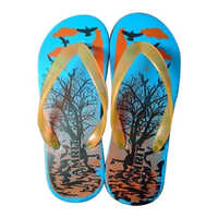 Kids Blue Printed Slippers