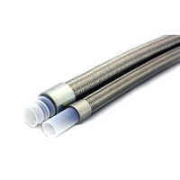 Ptfe Lined Hose Assembly - Silver, Custom Dimensions Available | Manual Operation, Hydraulic Power Source, Excellent Chemical Resistance