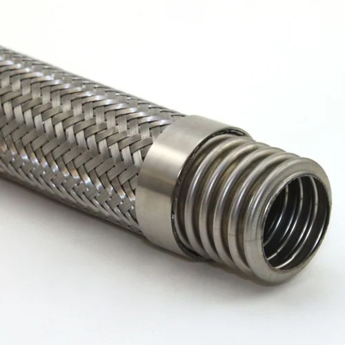 SS Corrugated Hose - Customizable Dimensions Silver Color | Manual Operation Industrial Use Warranty Included