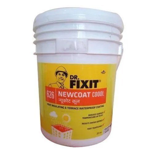 White Dr Fixit Newcoat Cool Waterproof Coating For Roofs & Terraces