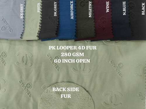 Multicolor Pc Looper 4d Fur Lycra Fabric