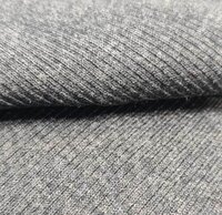 Black Melange Durby Rib Fabric