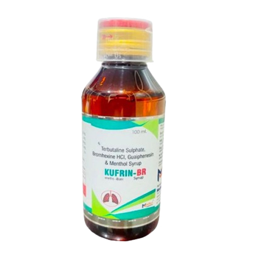 100ml Terbutaline Sulphate Bromhexine HCI Guaphenesin And Menthol Syrup