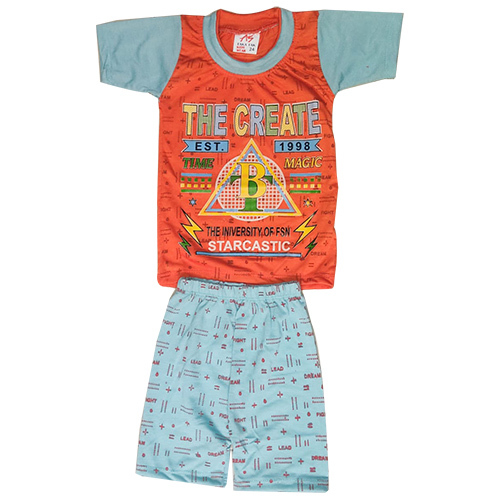 Kids Printed T-Shirt And Shorts