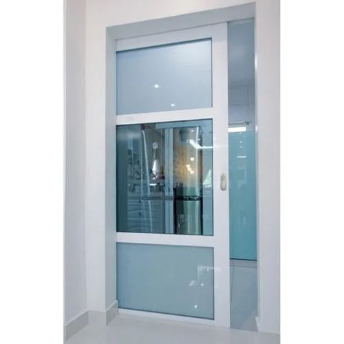 Silver Aluminum Glass Door