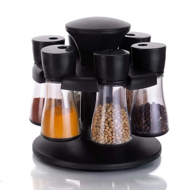 REVOLVING PLASTIC SPICE RACK MASALA ORGANISER (0097)