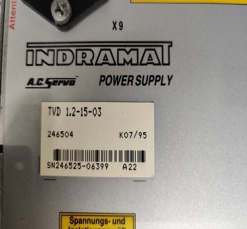 INDRAMAT TVD1.2-15-03 AC SERVO DRIVE