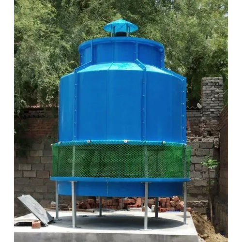 Blue Rectangular Cooling Tower