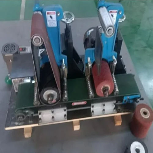 Blue Industrial Polishing Machine