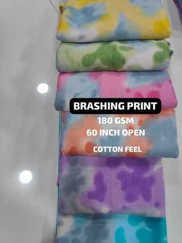 Brushing Print Cotton Feel Knitted Lycra Fabric