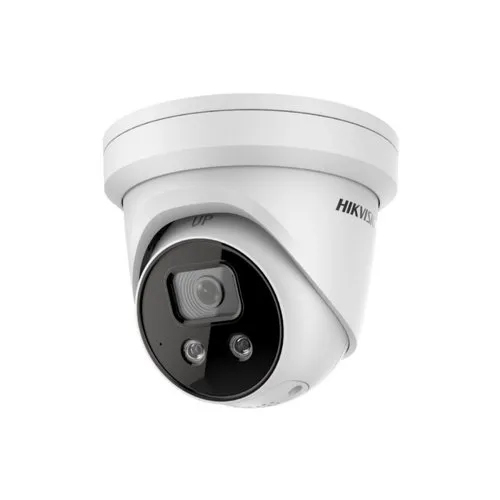 4 MP AcuSense Strobe Light And Audible Warning Fixed Turret Network Camera