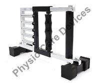 Finger Grip Exerciser - Heavy Duty Mild Steel Square Pipe, Chrome Plated, 75mm Wide Laminated Rubber Base | Ideal For Rehabilitation, Improves Grip Strength And Finger Flexibility, Lightweight And Portable For All Ages