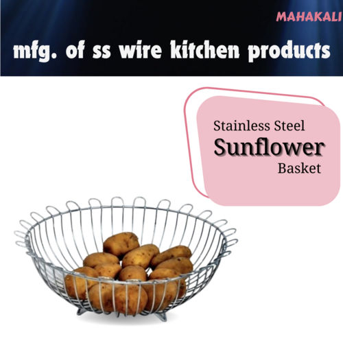 Stainless Steel Vegetable Basket - sunflower