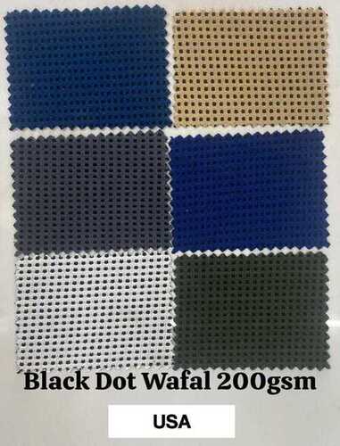 Black Dot Waffal Knitted Lycra Fabric