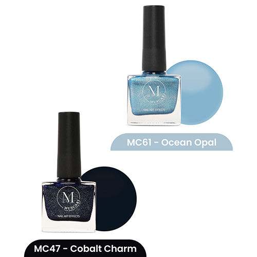 Ocean Opal Cobalt Charm Nail Paint Set Of 2 - Physical Form: Liquid