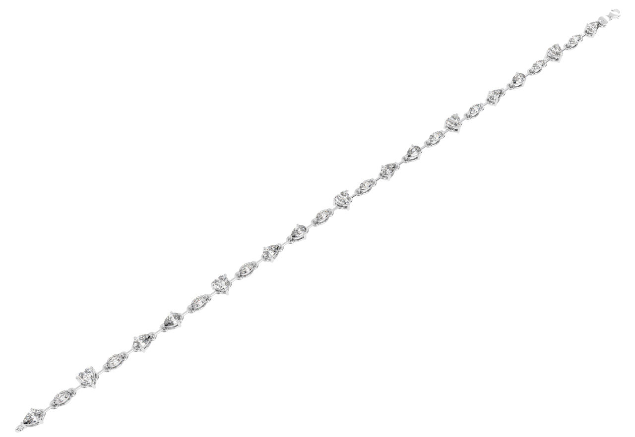 Combination Of Three Shape Lab-Grown Diamond Bracelet
