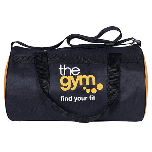 Black And Orange Gym Duffle Bag