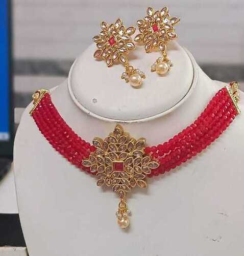 RMK Red Designer Kundan Choker set