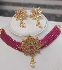 RMK Pink Designer Kundan Choker set