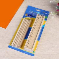 COLORFUL WOODEN PENCIL SET WITH PENCIL BOX (4726)