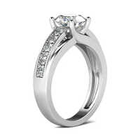 1.5 Ct Round Cut G-Vs1 Lab Grown Diamond White Gold Solitaire Ring