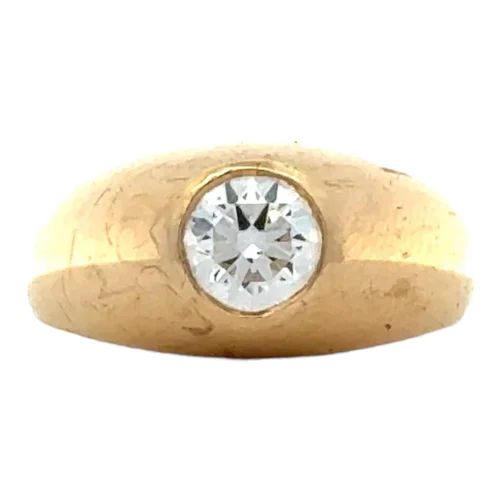 1CT Solitaire Yellow Gold Round Cut G vs1 Lab Grown Diamond