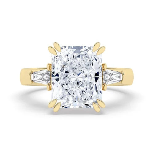 2CT Solitaire Yellow Gold Radiant Cut G vs1 Lab Grown Diamond