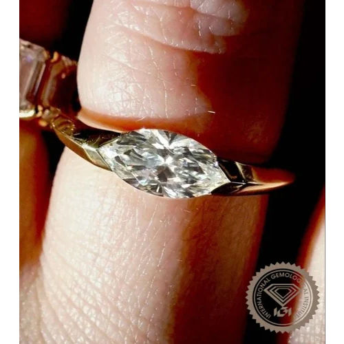 2.00ct Solitaire Yellow Gold Marquise Cut G Vs1 Diamond Ring Diamond Carat Weight: 2 Carat