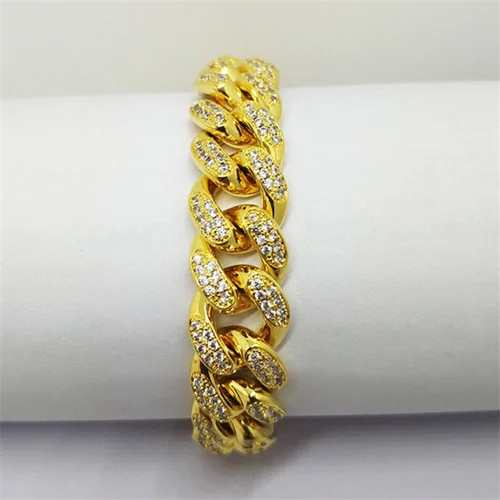 Mens Yellow Gold Finish Bracelet