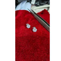 2Ct 14K White Gold Round Cut Lab Grown Earring