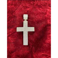 925 Sterling Silver Diamonds Studed Cross Pendent