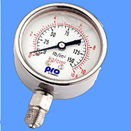 Glycerin Filled Pressure Gauge Accuracy: A  1.6% Of Fsd  %