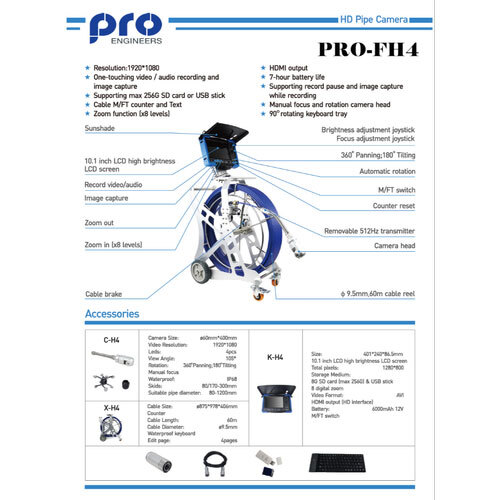 HD Pipe Inspection Camera