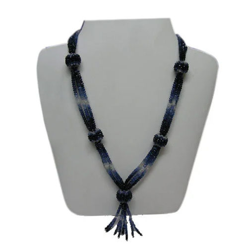 Natural Blue Sapphire Beads - Beads Colour: Black